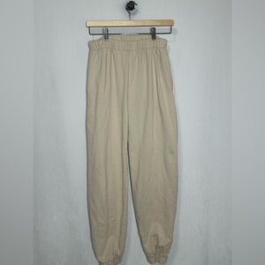 John Galt Brandy Melville Beige Rosa Sweatpants Joggers Tan‎ High Waisted Small